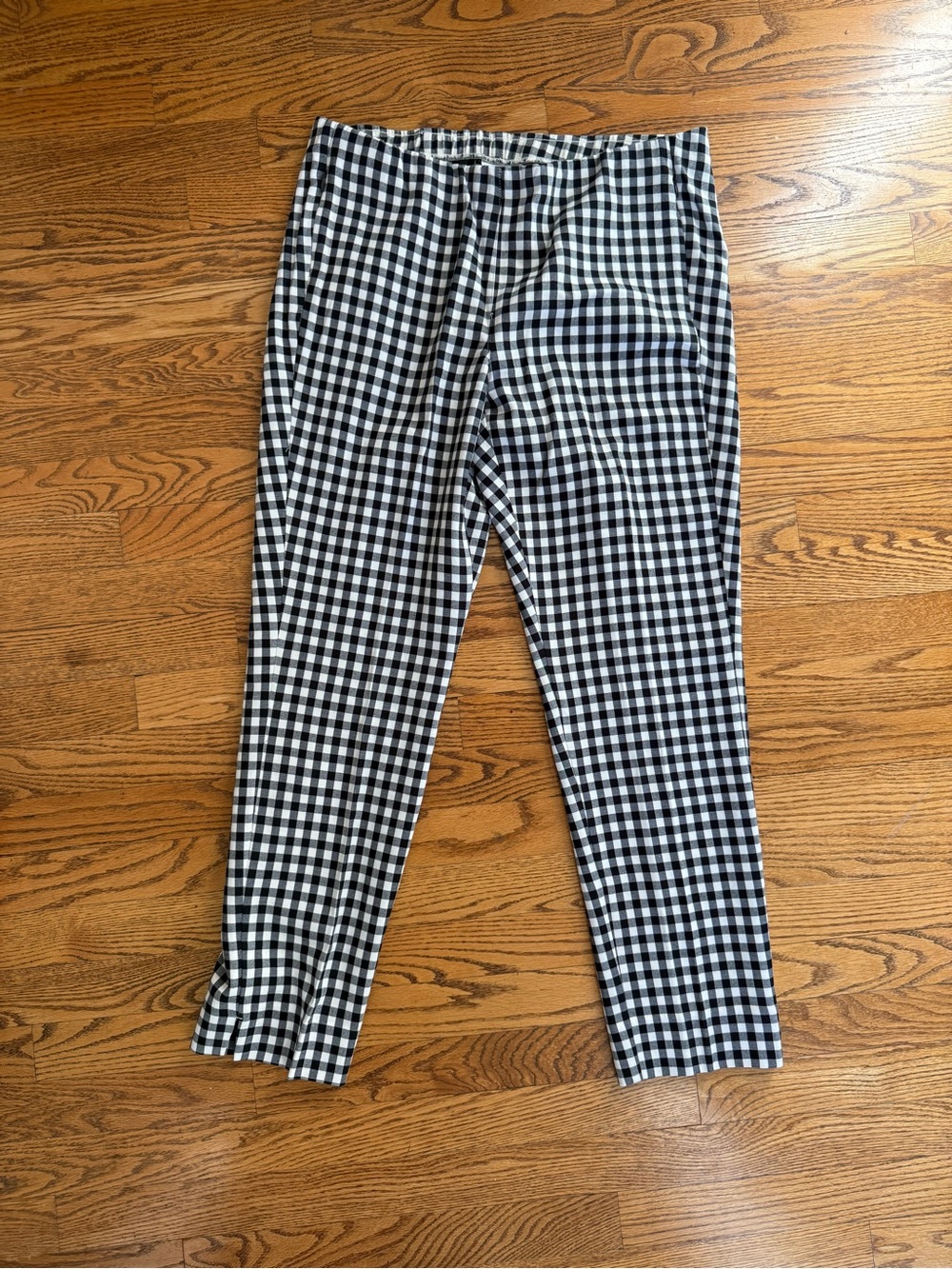 Black & White Gingham Women’s Pants - Classic Tailored Fit